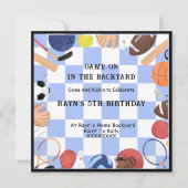 Backyardの子供の写真でゲームをカスタム開始 招待状 (正面)