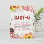 Backyard BBQ Baby Shower 招待状 (スタンド正面)