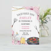 Backyard BBQ Birthday Invitation 招待状 (スタンド正面)