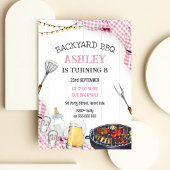 Backyard BBQ Birthday Invitation 招待状
