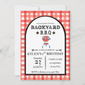 Backyard BBQ Birthday Invitation | Editable 5x7 招待状 (正面)