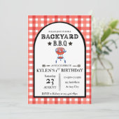 Backyard BBQ Birthday Invitation | Editable 5x7 招待状 (スタンド正面)