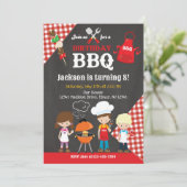 Backyard BBQ Birthday Party 招待状 (スタンド正面)