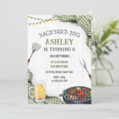 Backyard BBQ Birthday Party Invitation 招待状 (スタンド正面)