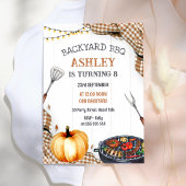 Backyard BBQ Birthday Party Invitation 招待状