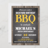 Backyard BBQ Birthday Party Invitation Cookout 招待状 (正面)