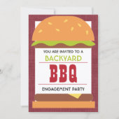 Backyard BBQ Engagement Party 招待状 (正面)