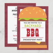 Backyard BBQ Engagement Party 招待状 (正面/裏面)