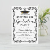 Backyard BBQ Graduation Party Invitation 招待状 (スタンド正面)