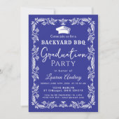 Backyard BBQ Graduation Party Invitation 招待状 (正面)