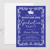 Backyard BBQ Graduation Party Invitation 招待状 (正面/裏面)