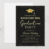Backyard BBQ Graduation Party Invitation 招待状 (正面/裏面)