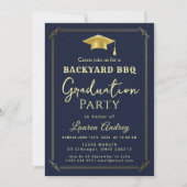 Backyard BBQ Graduation Party Invitation 招待状 (正面)
