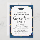 Backyard BBQ Graduation Party Invitation 招待状 (正面)