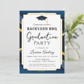 Backyard BBQ Graduation Party Invitation 招待状 (スタンド正面)