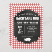 Backyard BBQ Party Invitation 招待状 (正面/裏面)