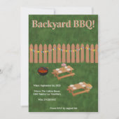 Backyard BBQ Party Invitation 招待状 (正面)