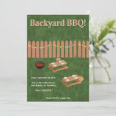 Backyard BBQ Party Invitation 招待状 (スタンド正面)