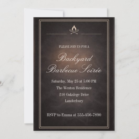 Backyard BBQ Soirée 招待状 (正面)