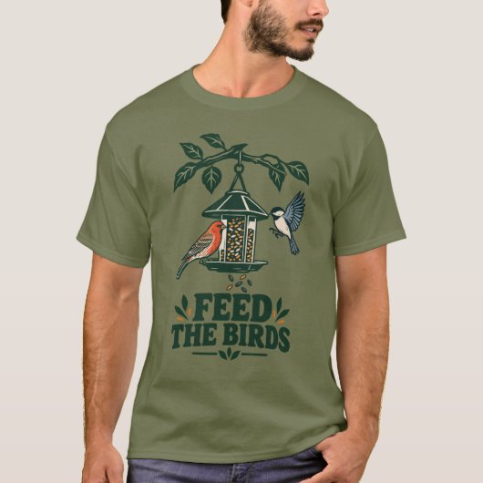 Backyard Bird Feeder T-Shirt Tシャツ (正面)