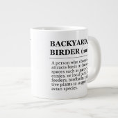 Backyard Birder Definition - Garden Birdwatching ジャンボコーヒーマグカップ (正面右)