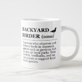 Backyard Birder Definition - Garden Birdwatching ジャンボコーヒーマグカップ (右)