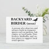 Backyard Birder Definition - Garden Birdwatching 招待状 (スタンド正面)