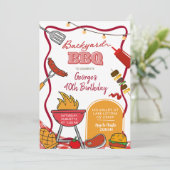 Backyard Birthday BBQ 招待状 (スタンド正面)