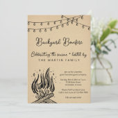 Backyard Bonfire Fall Party 招待状 (スタンド正面)