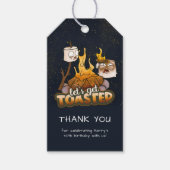 Backyard Bonfire Let's Get Toasted Birthday Favor ギフトタグ (正面)