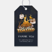 Backyard Bonfire Let's Get Toasted Birthday Favor ギフトタグ (裏面)