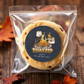 Backyard Bonfire Let's Get Toasted Birthday Favor ラウンドシール