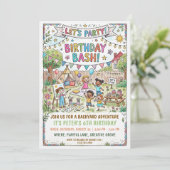 Backyard Campout Party Invitation 招待状 (スタンド正面)