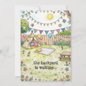 Backyard Campout Party Invitation 招待状 (裏面)