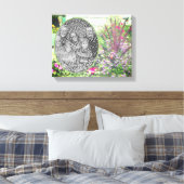 Backyard Flower Garden絵画's Add Your Own Photo キャンバスプリント (インサイチュ (寝室))