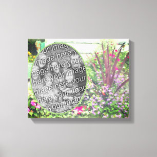 Backyard Flower Garden絵画's Add Your Own Photo キャンバスプリント