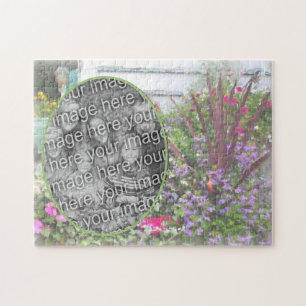 Backyard Flower Garden絵画's Add Your Photo ジグソーパズル