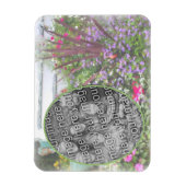 Backyard Flower Garden絵画's Add Your Photo マグネット (縦)