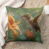 Backyard Hummingbird Feeders クッション (ブランケット)