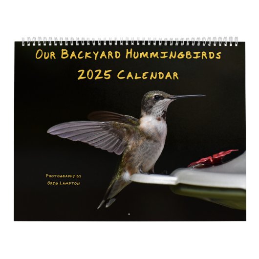 Backyard Hummingbirds 11インチx 14.25インチカレンダー カレンダー (カバー)