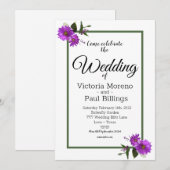 Backyard Lavander Daisy 招待状 (正面/裏面)