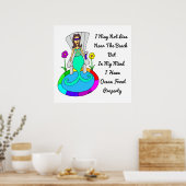 Backyard Mermaid "私はビーチに住んではいけない…" ポスター (キッチン)