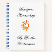 Backyard Meteorology Journal  ノートブック (正面)