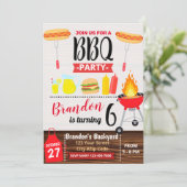 BACKYARD PARTY BBQ BIRTHDAY INVITATION 招待状 (スタンド正面)