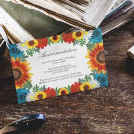 Backyard Summer Floral Accommodation エンクロージャーカード