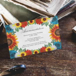 Backyard Summer Floral Accommodation エンクロージャーカード