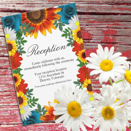 Backyard Summer Floral Reception エンクロージャーカード