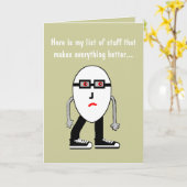 Baconおもしろい & Egg誕生日カードギフト カード (黄色い花)