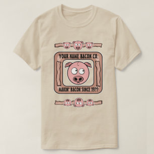 Baconカスタマイズ可能な(あなたの名前) CompanyのTシャツ Tシャツ