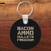 Bacon Ammo Mullets Dom (on Back) キーホルダー (正面)